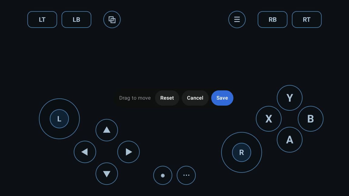DroidDeck 虚拟手柄按键编辑界面